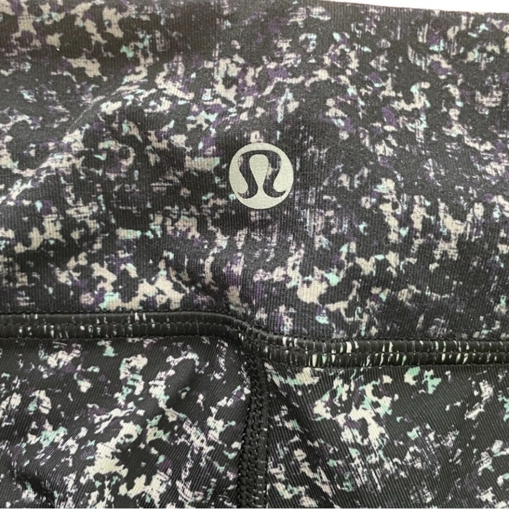 Lululemon Journey Crop Leggings in Rocky Road Sand Dune Toothpaste/Black - Sz 4 - Picture 4 of 12